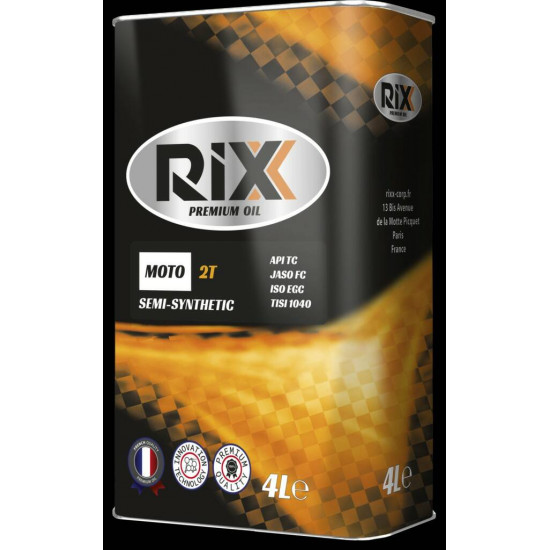 RIXX МОТО 2Т  4л масло моторное п/синт (4шт)