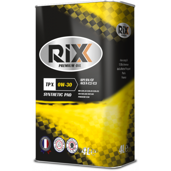RIXX TP X 0W-30 SN/CF C2/C3 4 л моторное масло синт (4 шт)