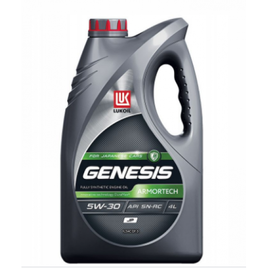 Лукойл GENESIS ARMORTECH JP 5W-30 4л.API SP/RC, ILSAC GF-6A синт. моторное масло (4 шт)
