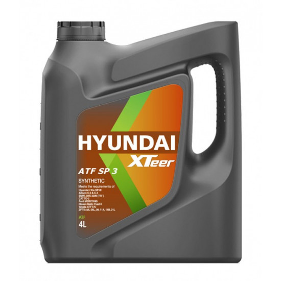 Оригинальное масло HYUNDAI ATF SP-3 HV XTEER синтетическое трансмиссинное масло 4л (4 шт)