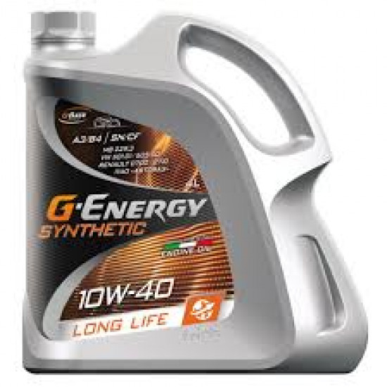 G-Energy Synthetic Long Life 10W-40 SN/CF 4л синтетическое моторное масло (4 шт)
