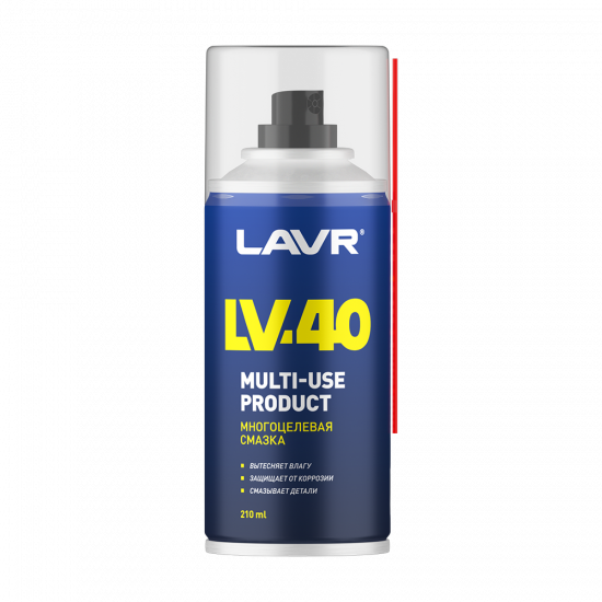 LAVR 1484 Смазка многоцелевая LV-40, 210мл (12 шт)