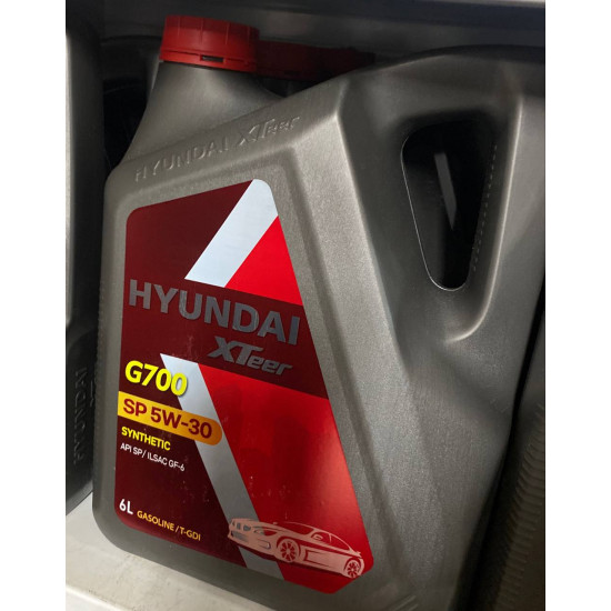Оригинальное масло HYUNDAI 5W-30 XTEER G700 SP/ILSAC GF-6A синтетическое моторное масло 6л (3 шт)