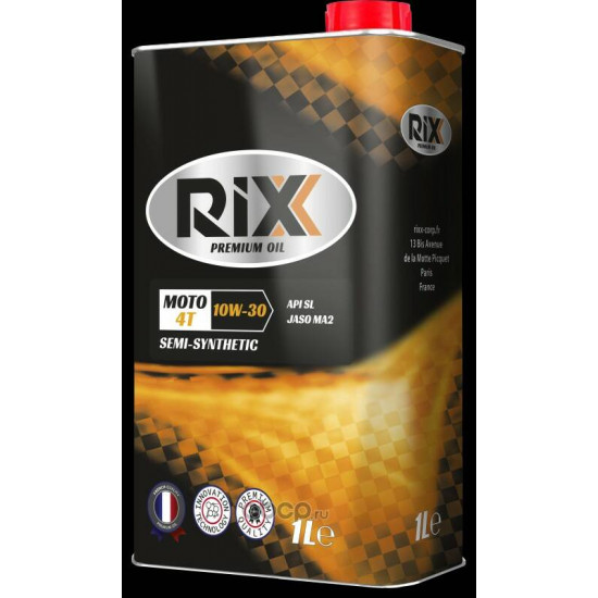 RIXX МОТО 4Т 10W-30 1л масло моторное п/синт (12шт)