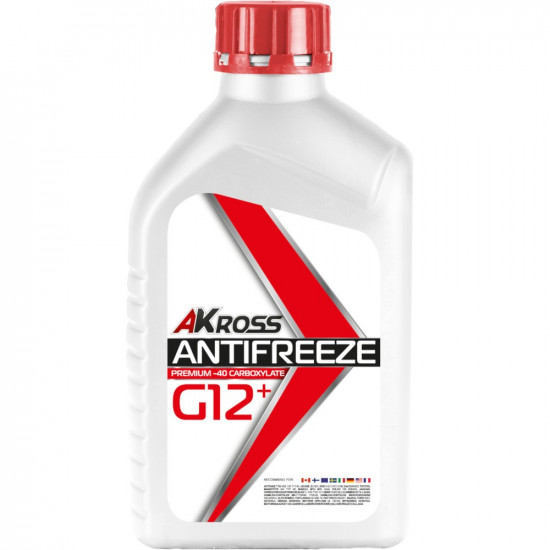 Антифриз AKross Premium G12+ 1 кг КРАСНЫЙ (12 шт)
