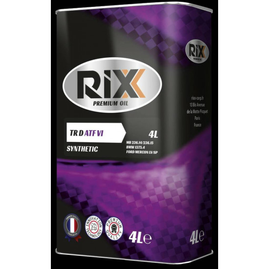 RIXX TR D ATF-VI 4 л жидкость трансмиссионная (4 шт)