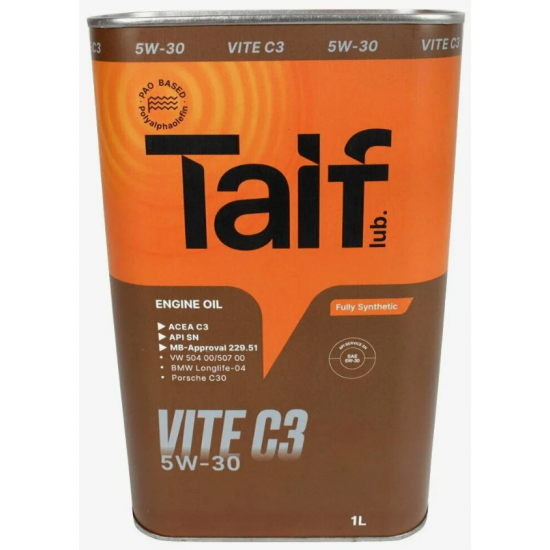 TAIF VITE 5W-30 SN C3 синтетическое моторное масло 1л (12 шт)