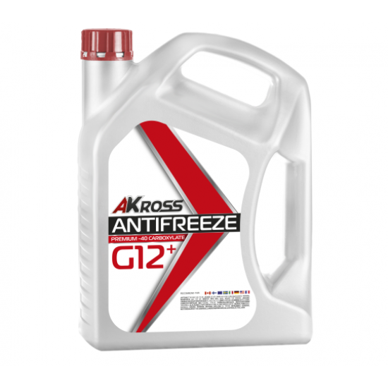 Антифриз AKross Premium G12+ 4,7 кг КРАСНЫЙ (4 шт)