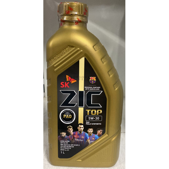 ZIC TOP 5W-30 ACEA  A3/B4 1л синтетическое моторное масло (12 шт)