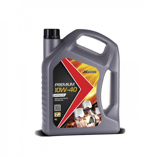 AKross PREMIUM 10W-40 SG/CD 4 л масло моторное п/синт (4шт)