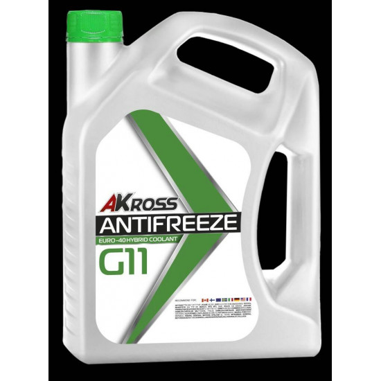 Антифриз AKross EURO G11 9,7 кг ЗЕЛЁНЫЙ (2 шт)