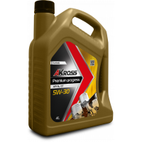 AKross PREMIUM PROGRESS 5W-30 SL/CF 4 л масло моторное синт (4 шт)